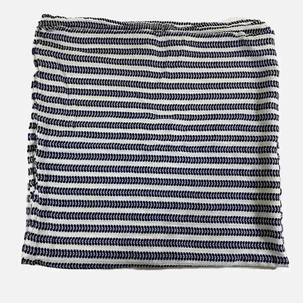 Aden and Anais Navy Blue Leaves Baby Blanket Muslin Cotton Swaddling Infant